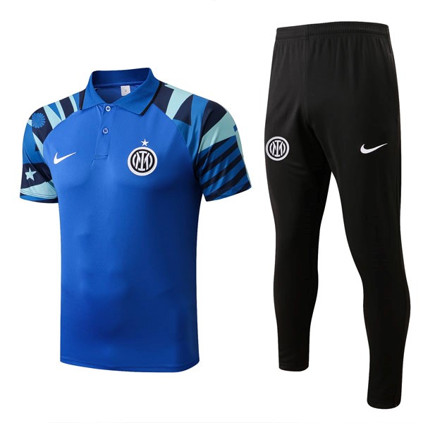 Polo Inter Milan Komplett-Set 2022-2023 Blau